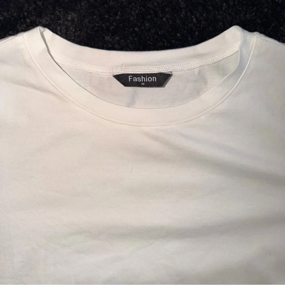 NWOT - White Ruffle Sleeve Tee - Picture 3 of 10